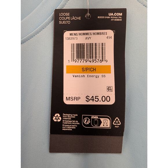 NWT Under Armour Men's UA Vanish Energy Short Sleeve Tee in Stream sz Small - Picture 5 of 7